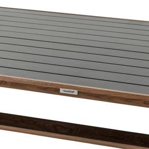 Table de jardin "Axiome" honey & graphite 8 places en aluminium