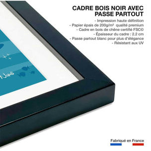 Affiche Voyage à Capri Affiche sous cadre noir