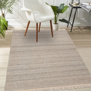 Tapis salon et chambre fait main en laine motif simple HAPI