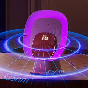 Trappola per zanzare multifunzione con ricarica wireless da 5W.