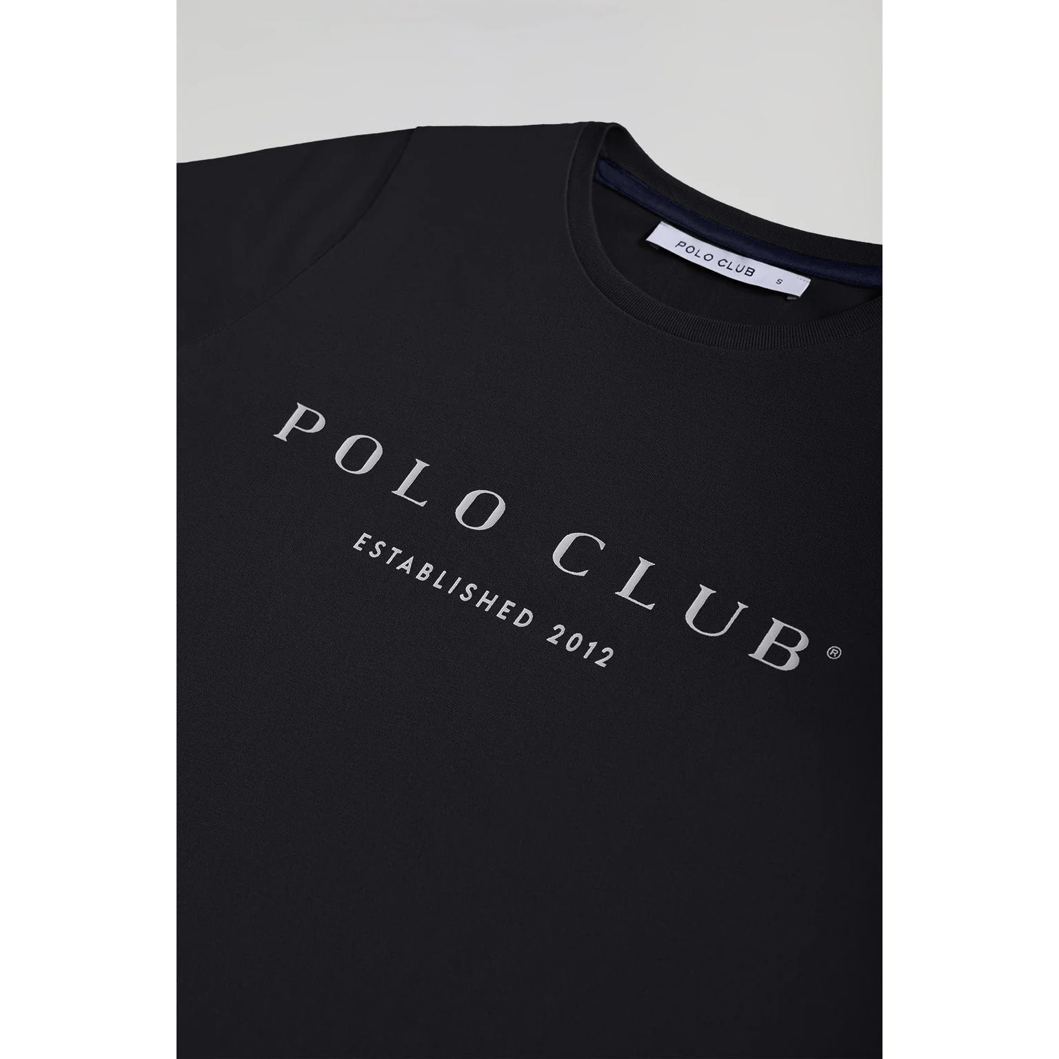 Camiseta negra con print icónico Polo Club