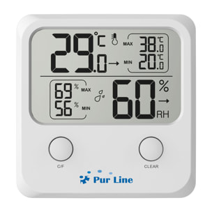 Estación meteorológica inalámbrica con indicador de temperatura y humedad WS01N PURLINE
