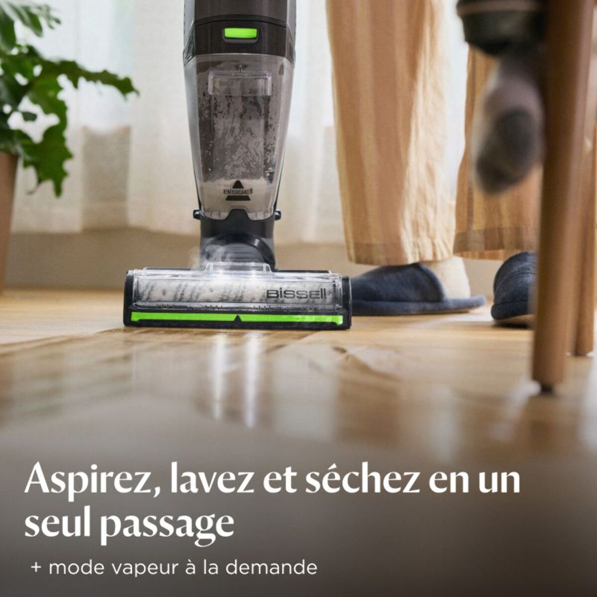 Aspirateur laveur BISSELL Crosswave HydroSteam Pet Pro - Fonction vapeur, idéale taches tenaces