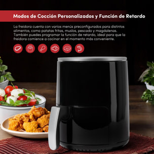 Air Fryer 1200W de 2,5L con pantalla digital y temperatura ajustable 80-200ºC SwissHome
