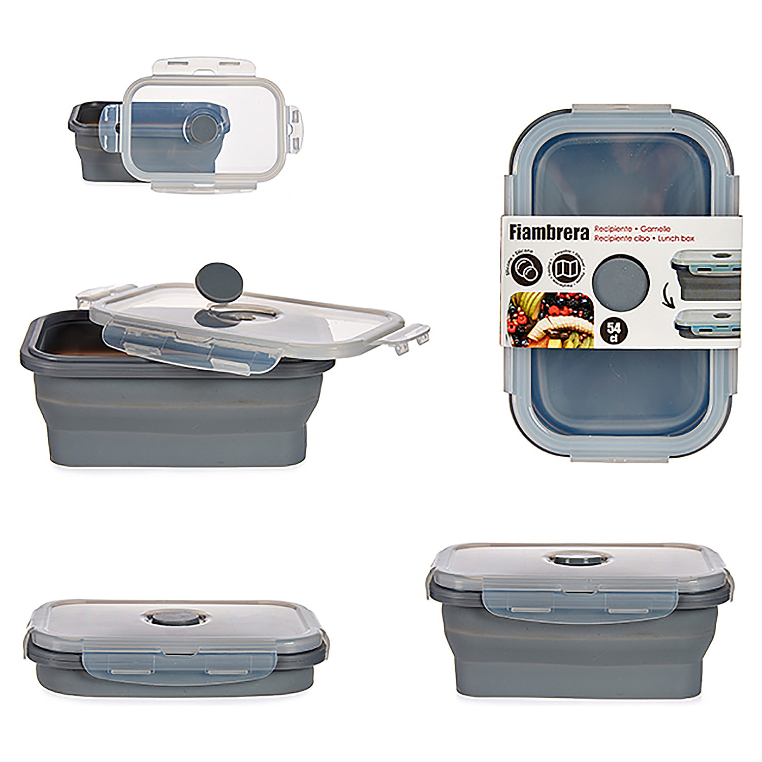 Lunch box in silicone 540 ml.