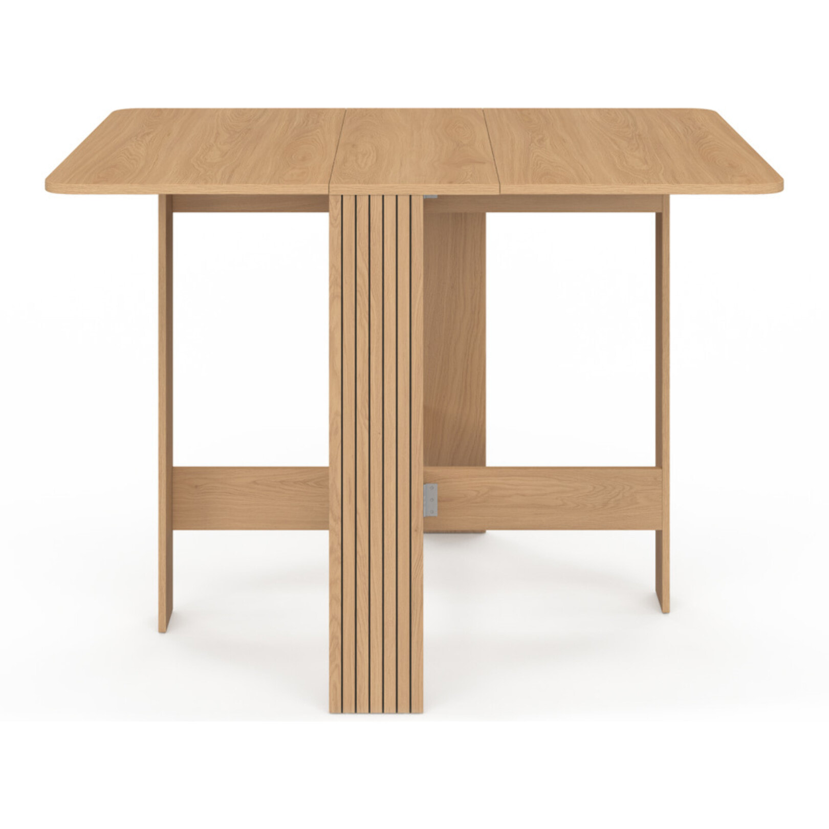 Table à manger dépliable Faustine bois et lattes 103cm