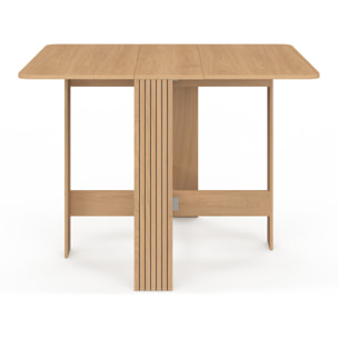 Table à manger dépliable Faustine bois et lattes 103cm