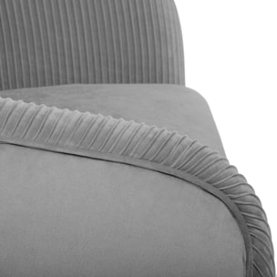 Sillón "solaro" de terciopelo gris