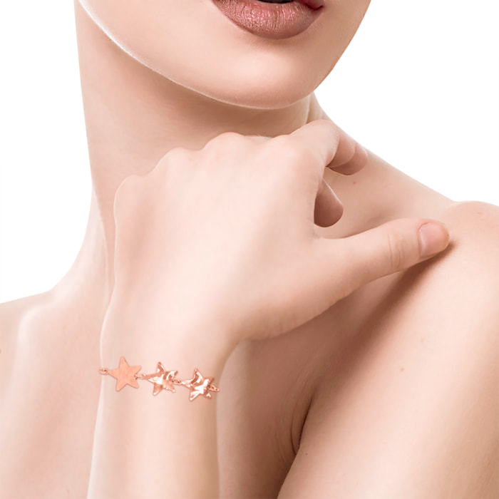 Pulsera de Plata de Ley 925 con tres estrellas