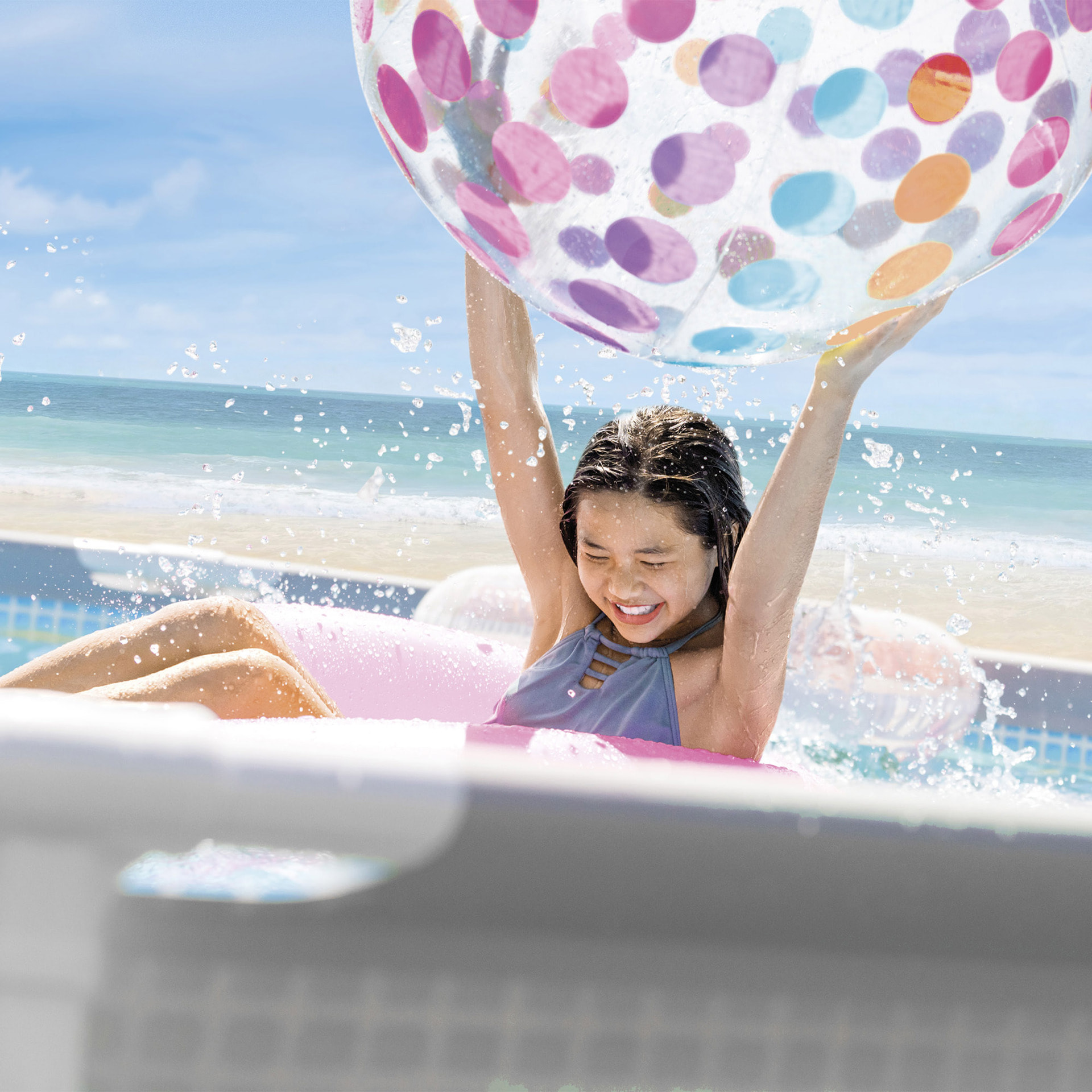 Intex Piscina Prisma Frame rotonda con Pompa Filtro, Scaletta e Teli, 549x122 cm