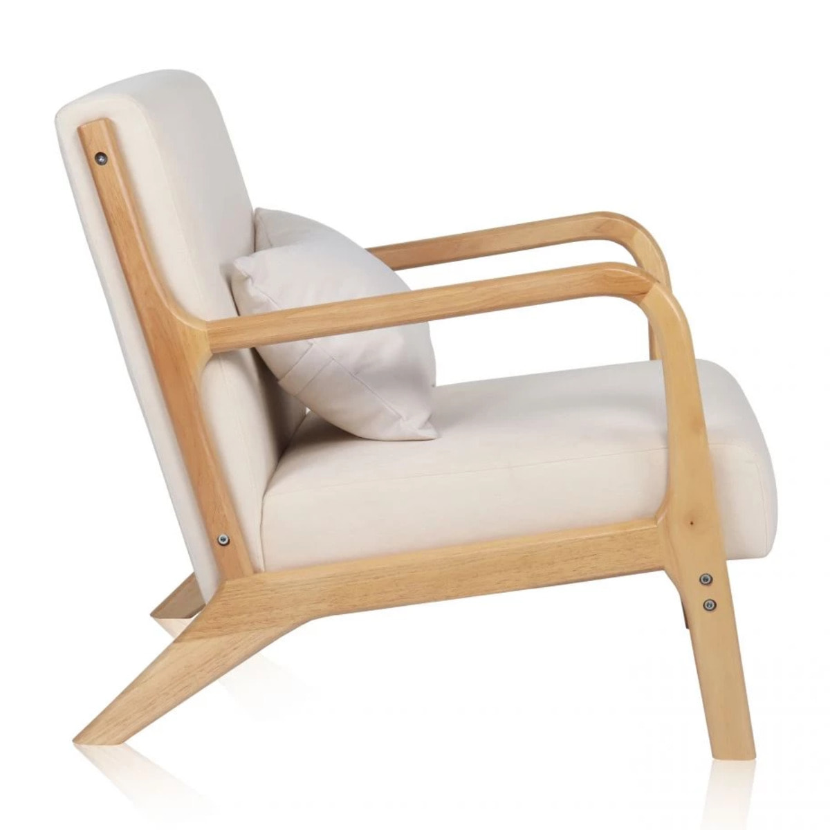 Butaca Elka Beige - Madera natural