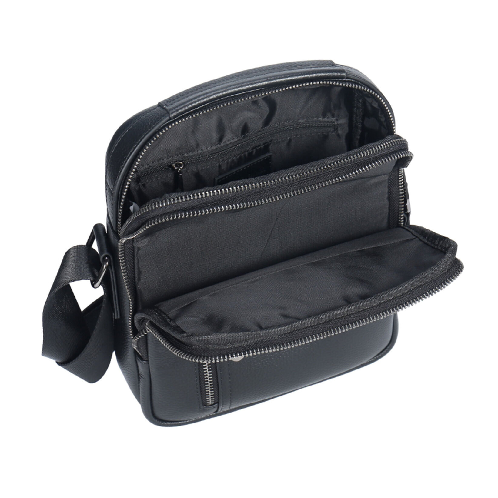 Borsa a tracolla  da uomo In Vera pelle Made in Italy 16x26x8 cm