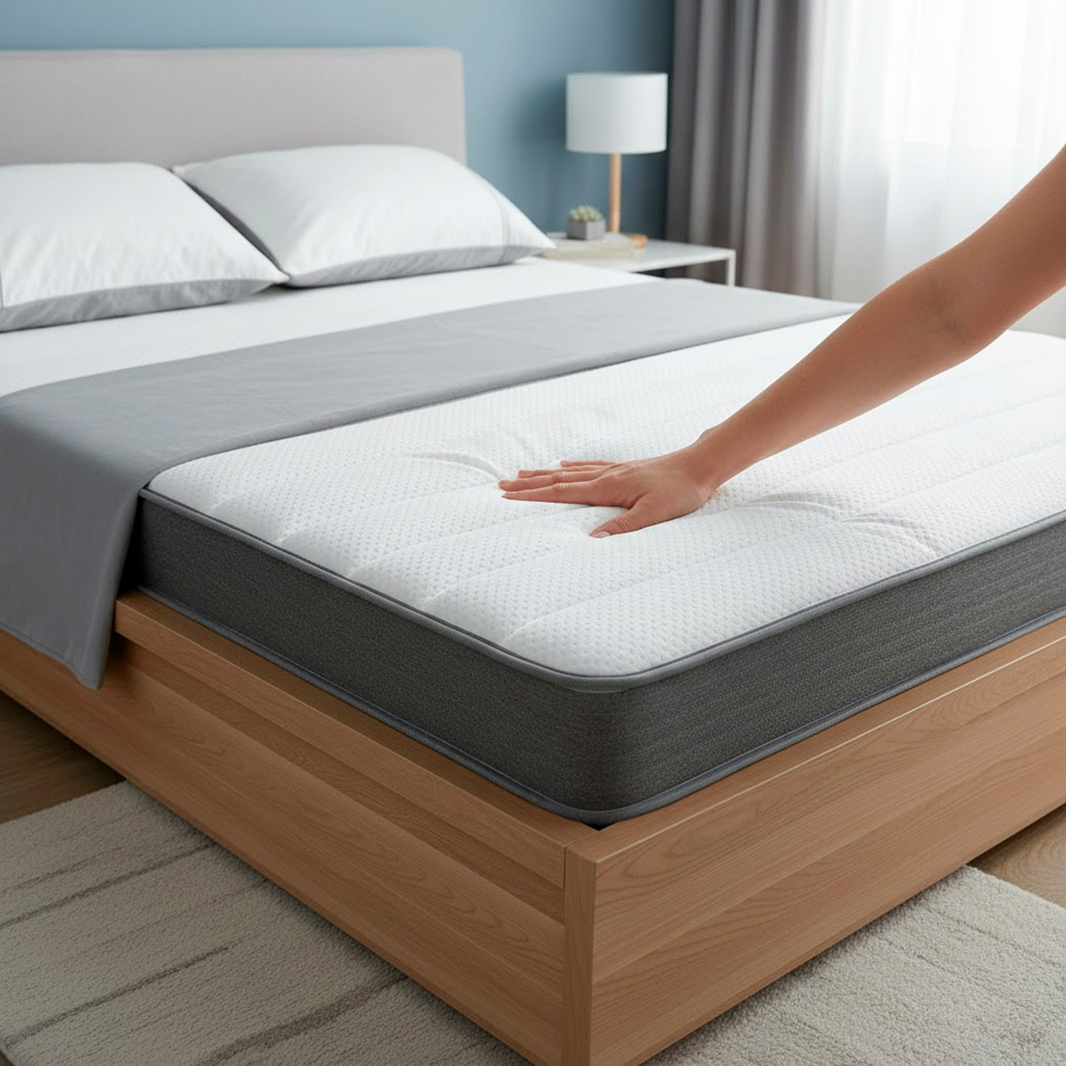 Materasso Matrimoniale H3 Medio Rigido Con 240 Molle Insacchettate Al M² Double Sided Supporto Ergonomico Comfort Elevato 160 x 190 x  22 Cm