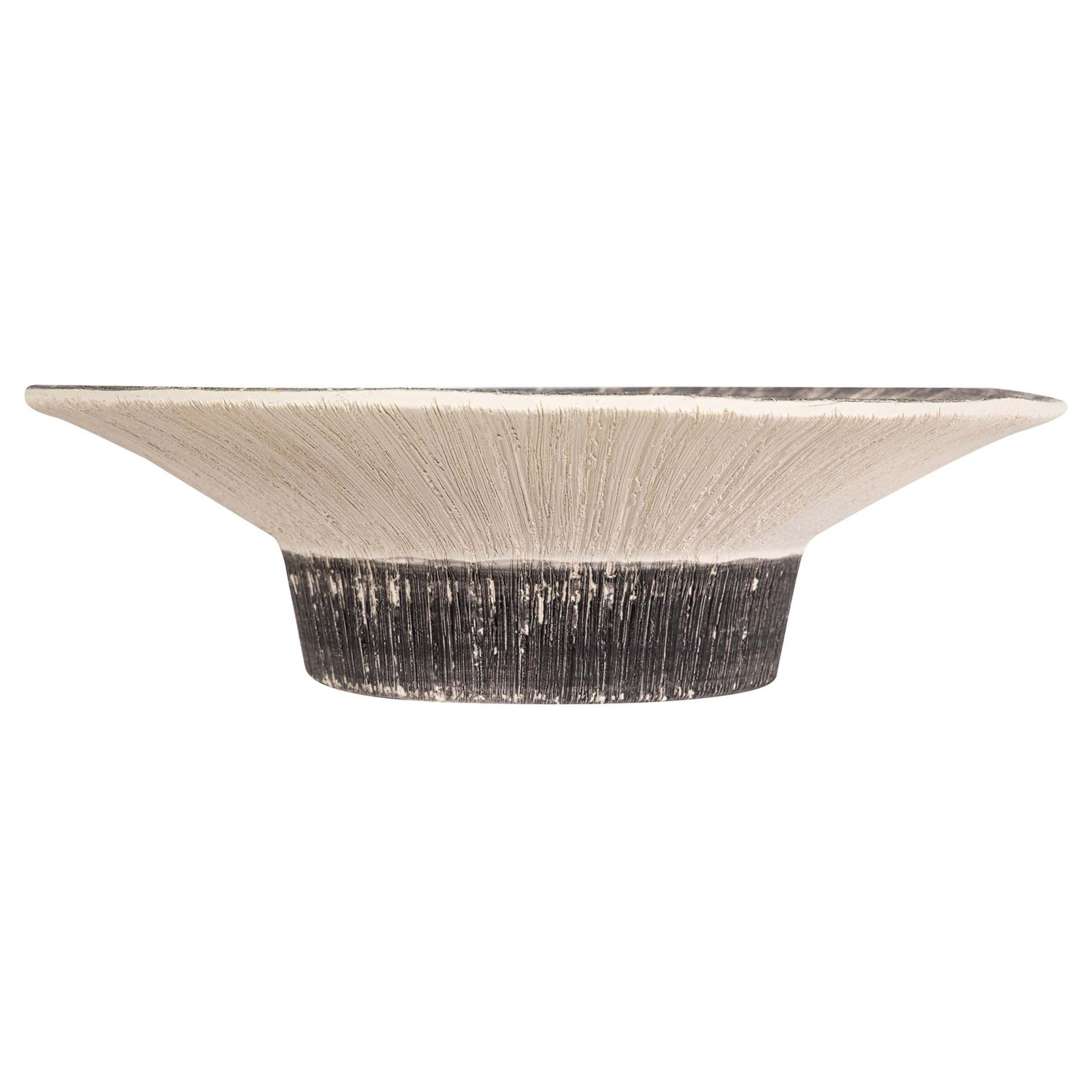 Centro De Mesa Ceramica Marron 35x35x10 Cm