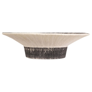 Centro De Mesa Ceramica Marron 35x35x10 Cm