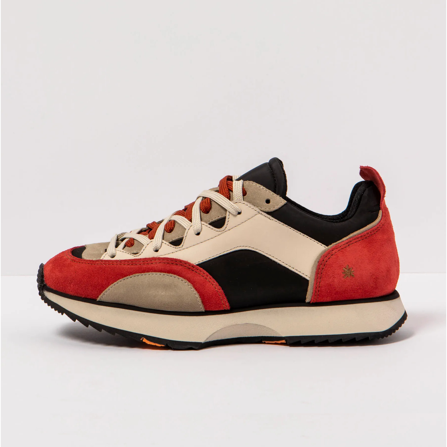 Zapatillas 1781 MULTI LEATHER ORANGE-BLACK/TURIN color Orange-black