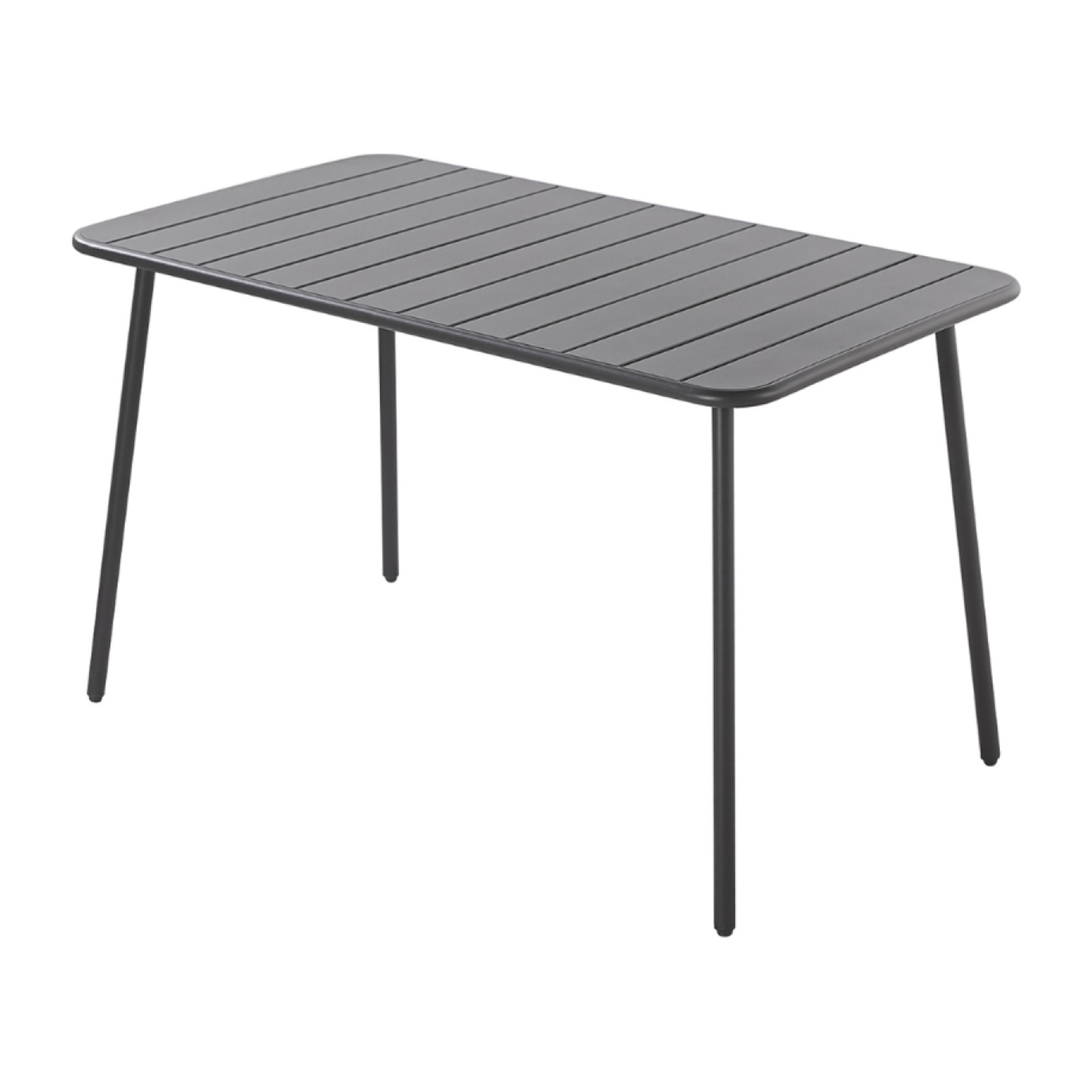 Ensemble table et chaises gris foncé 4/6 places - EVORA