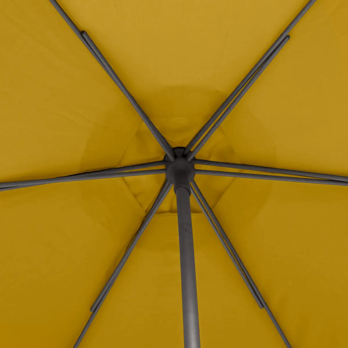 Parasol droit rond Soya Jaune moutarde