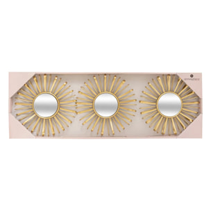 3 miroirs "Warren" doré D24,5cm