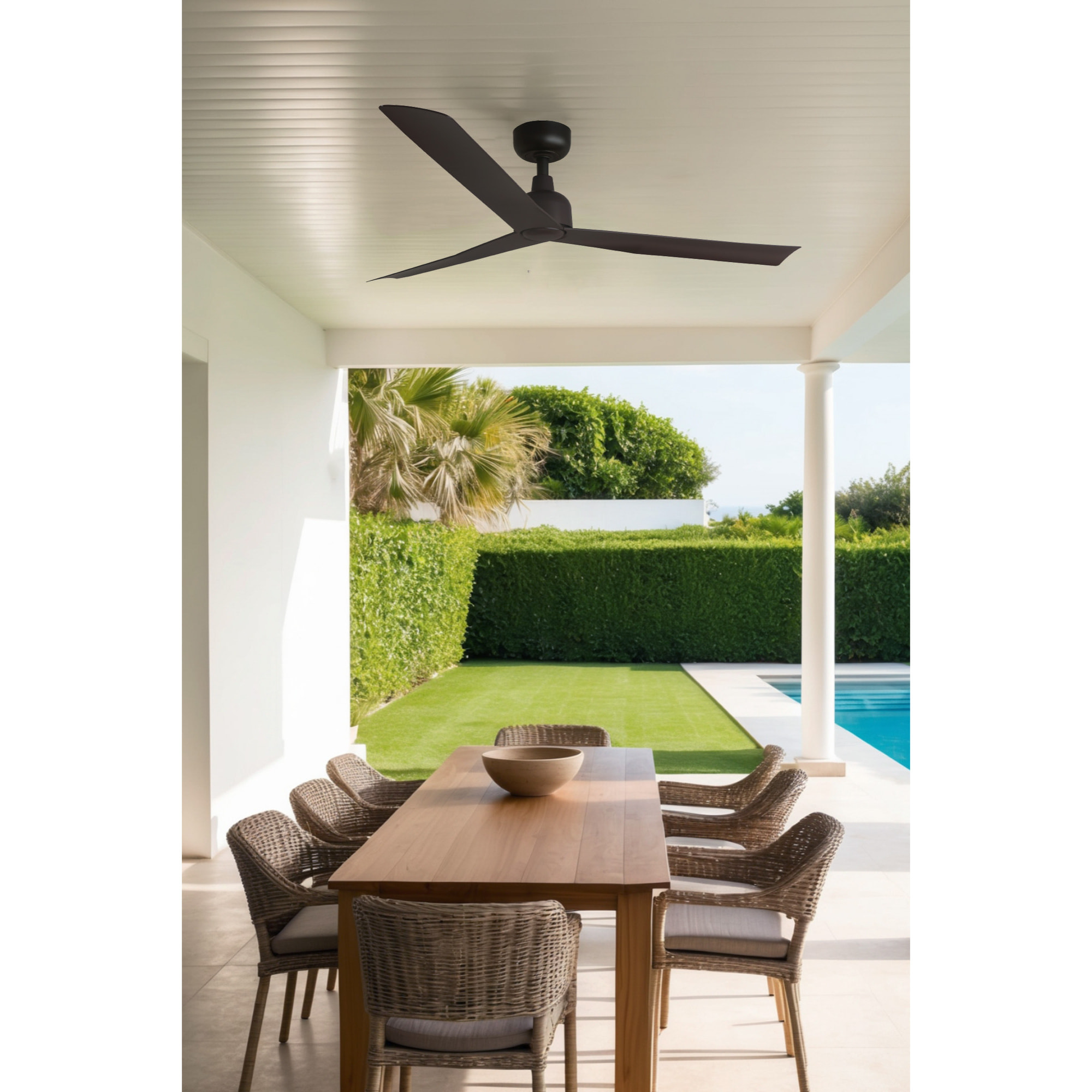 MARINE M Ventilatore da soffitto marrone IP44