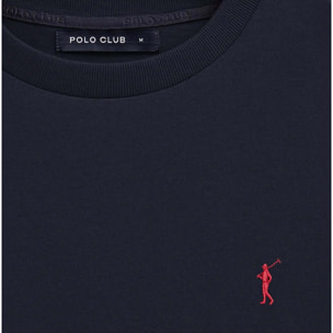 Pack uomo con due magliette in blu marino e bianco a maniche corte con ricamo Rigby Go