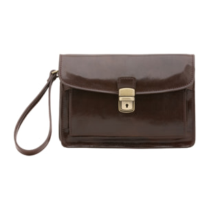 Borsa a mano  da uomo In Vera pelle Made in Italy 24x17x8 cm