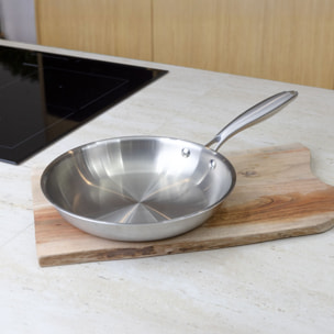 Poêle en acier inoxydable 24cm - tous feux TRINOX