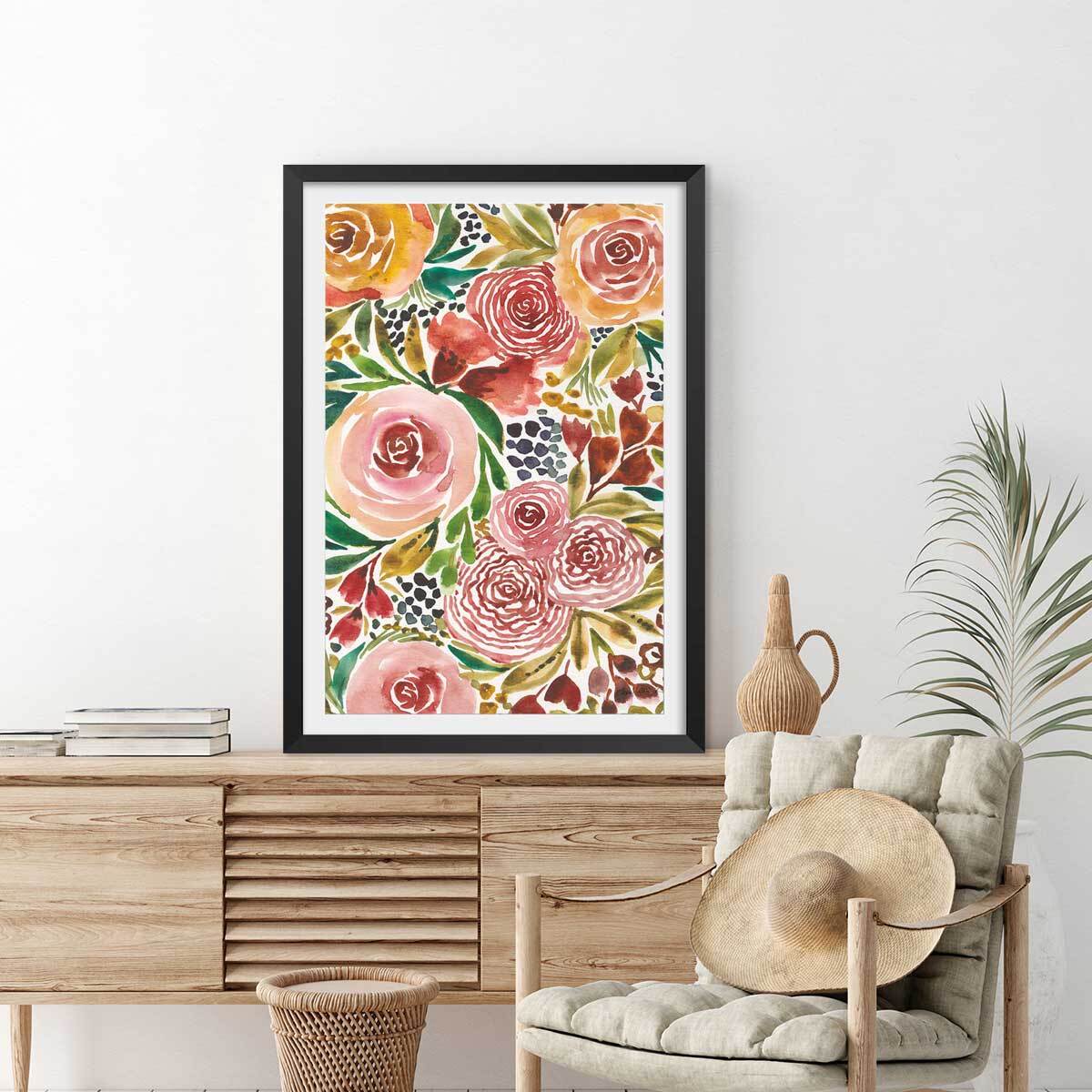 Poster roses envoutantes Affiche seule