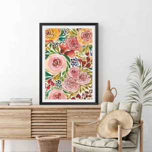 Poster roses envoutantes Affiche seule