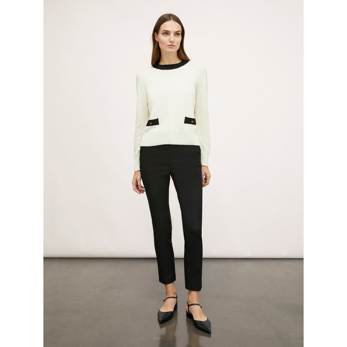 Motivi - Pantalones regular de poliviscosa - Negro