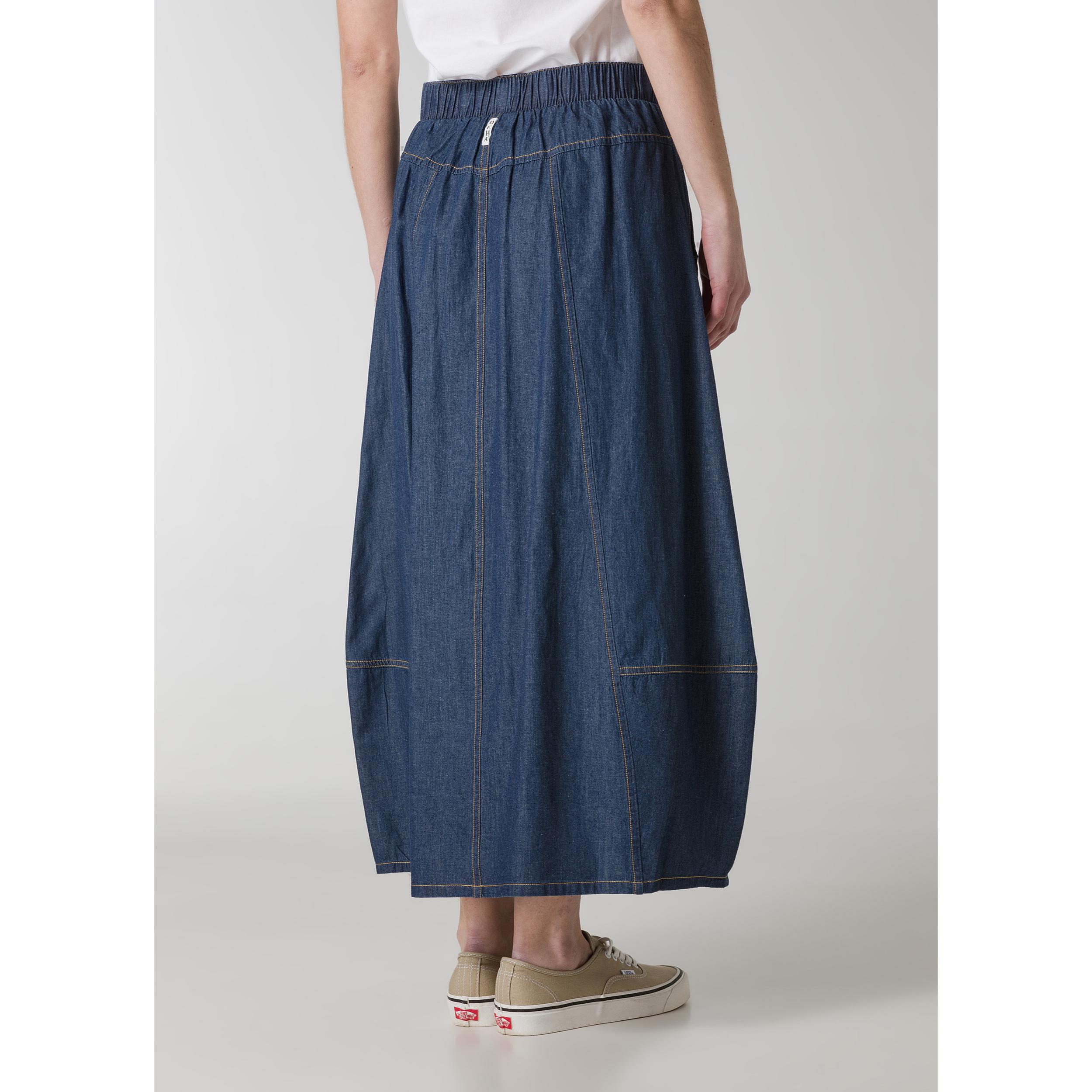 DEHA - Gonna LINEN DENIM LONG SKIRT in cotone per donna