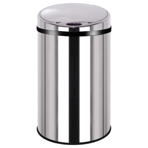 Poubelle automatique inox ARTIC argent 30L