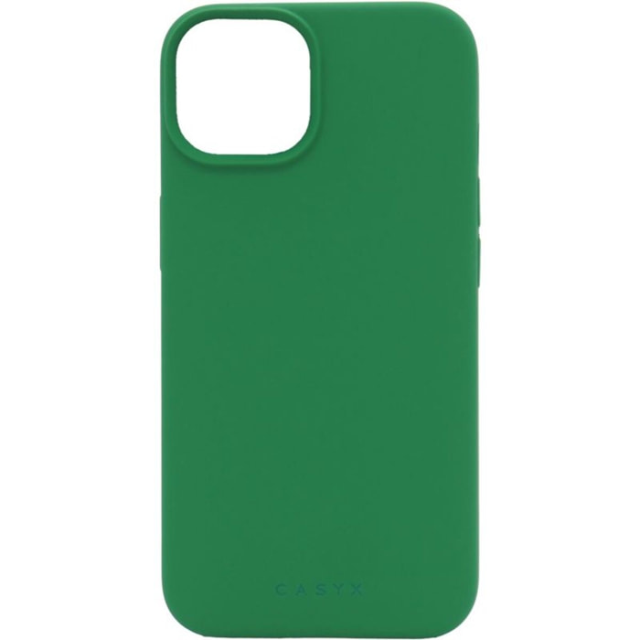 Coque CASYX iPhone 15 Plus Magsafe silli. Vert flash