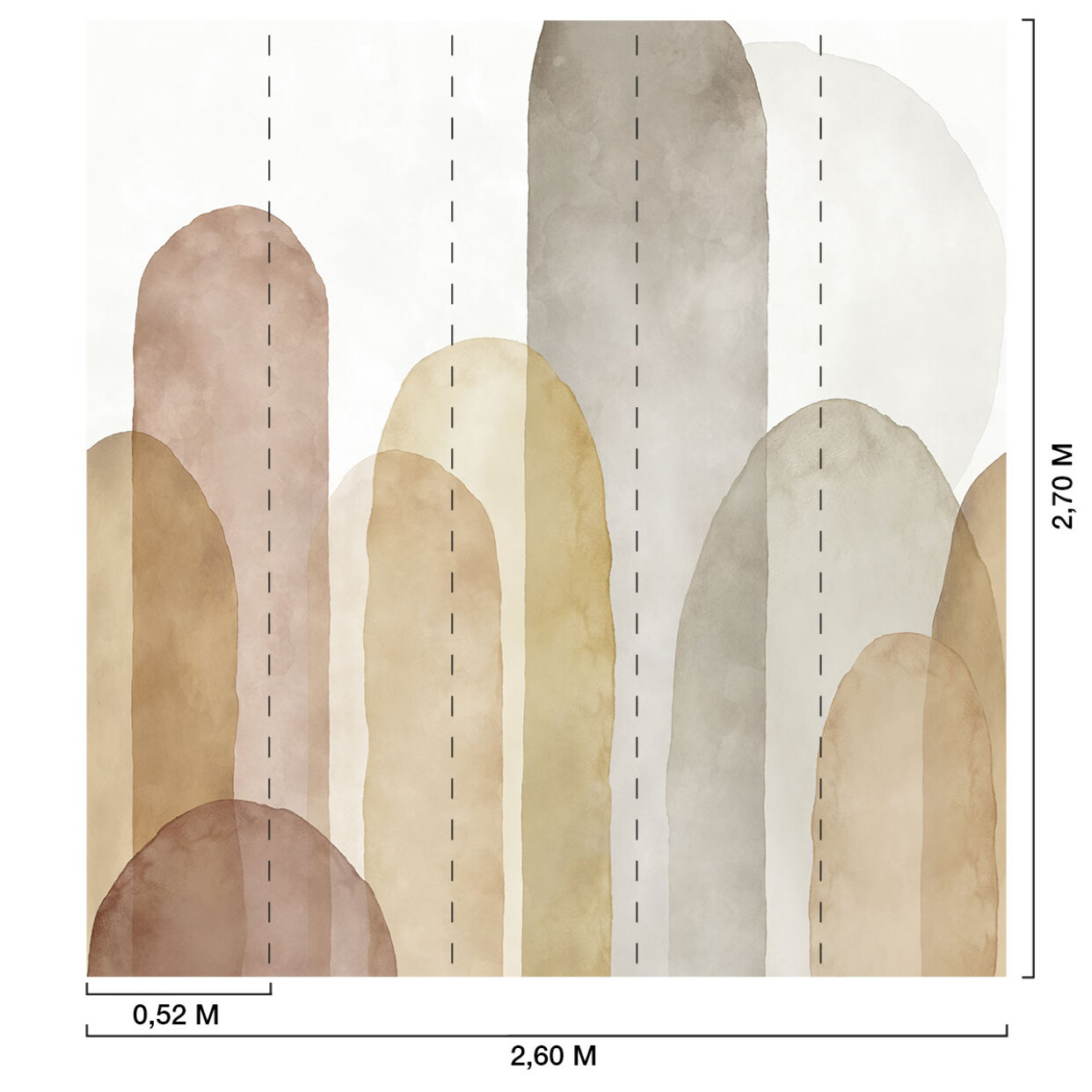 Papier peint panoramique Équilibre Silencieux  Intissé