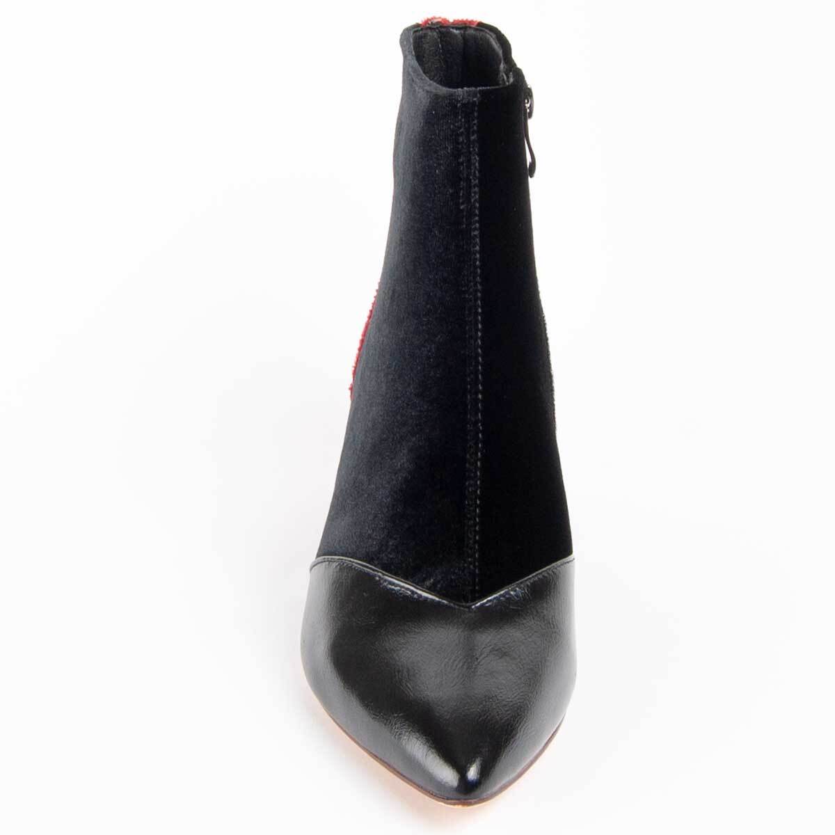 Botín De Tacón - Negro - Altura: 6 Cm