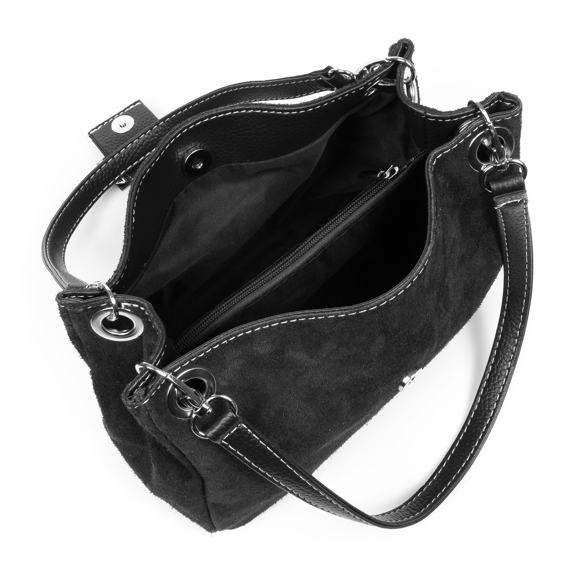 Aicurzio Borsa a spalla Donna. Pelle autentica Camoscio Dollaro