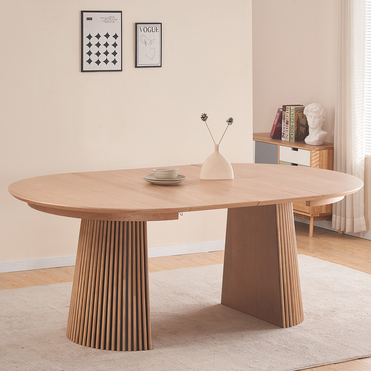 Table à manger extensible en bois 4 à 8 personnes - ADA