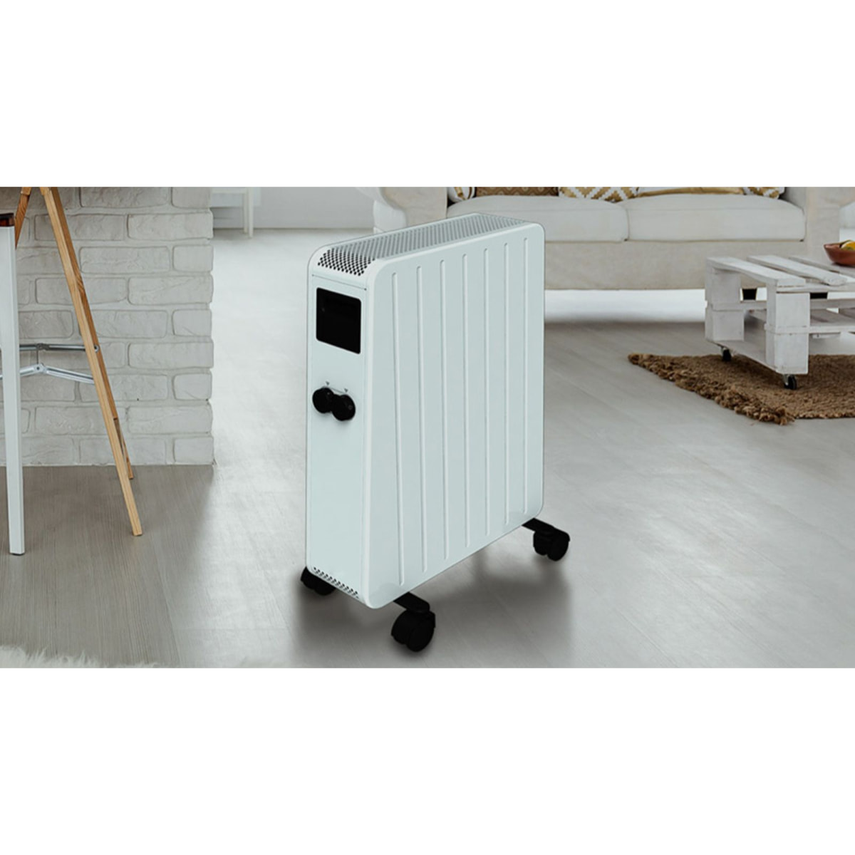 Radiateur inertie ceramique mobile 2000W blanc