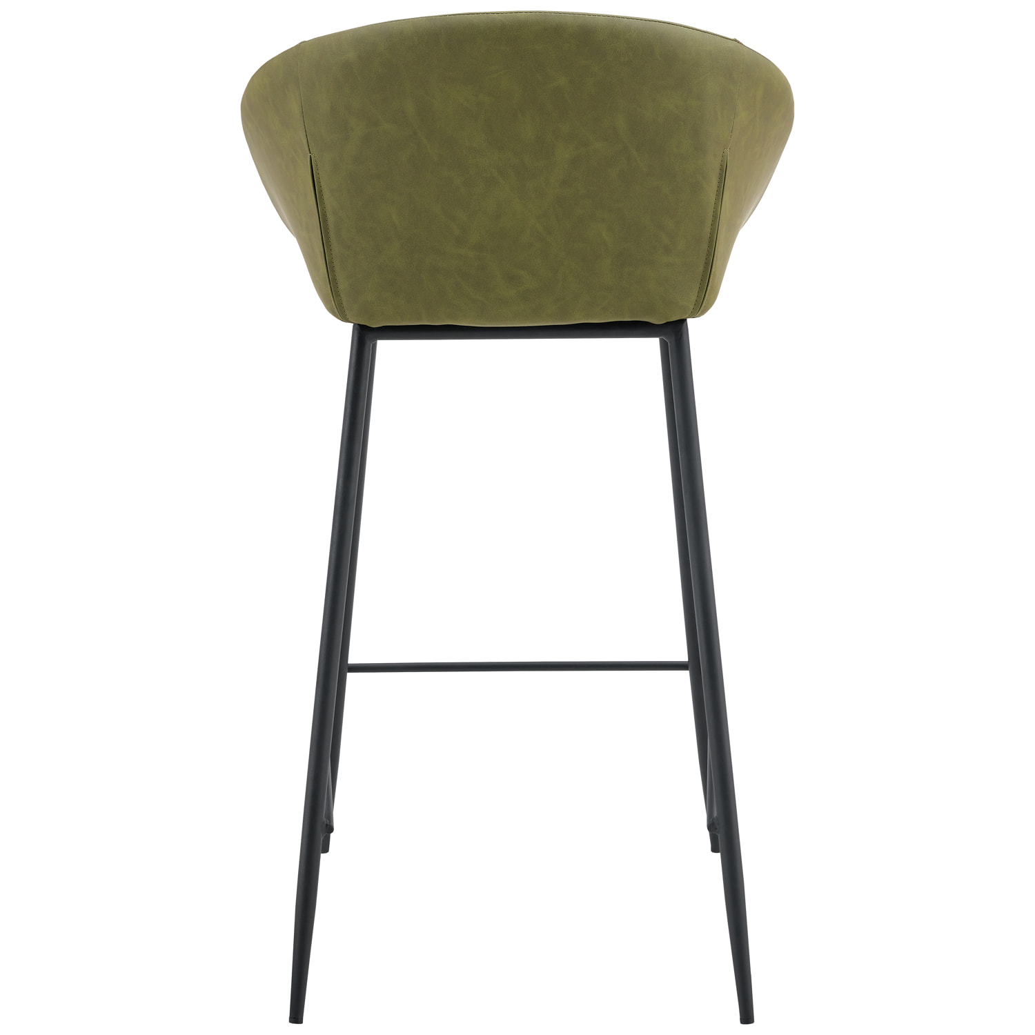 Lot de 2 tabourets de bar en simili vert ACHILLE