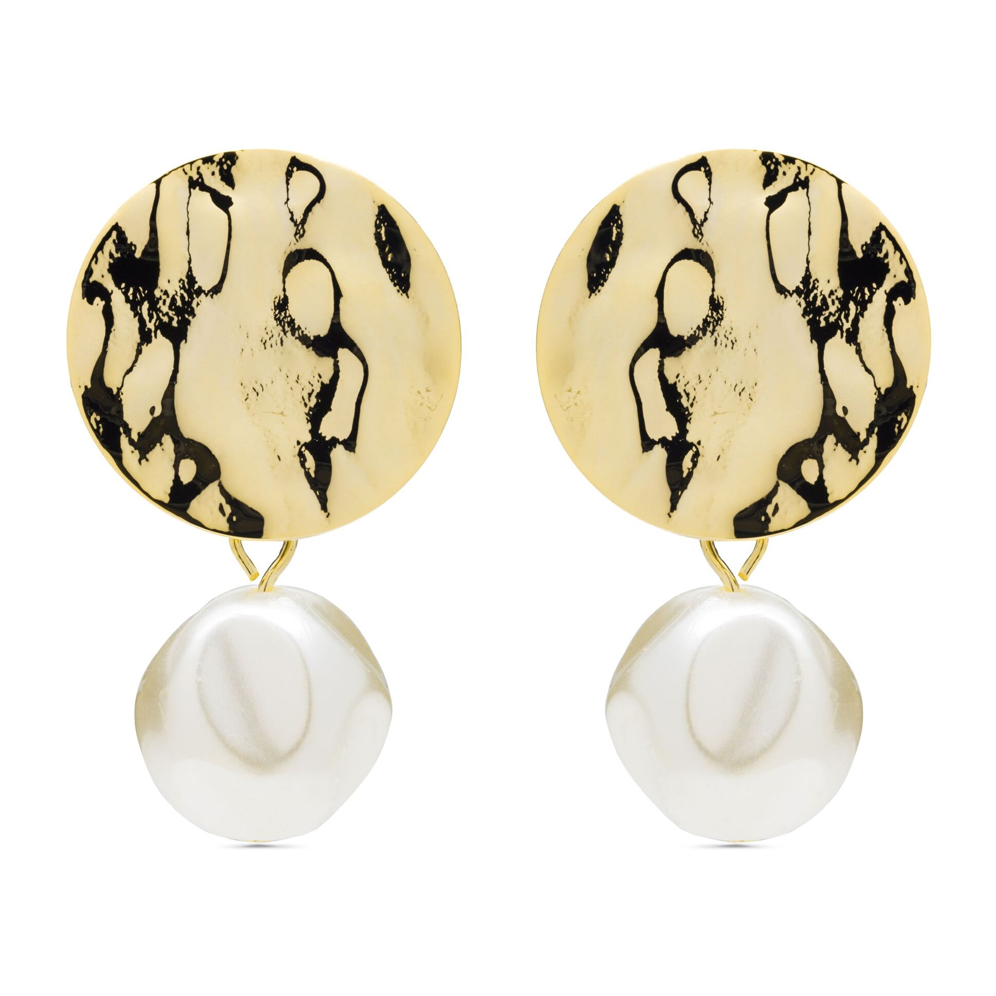Pendientes acabados en oro amarillo de 18K