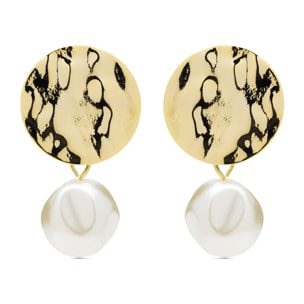 Pendientes acabados en oro amarillo de 18K