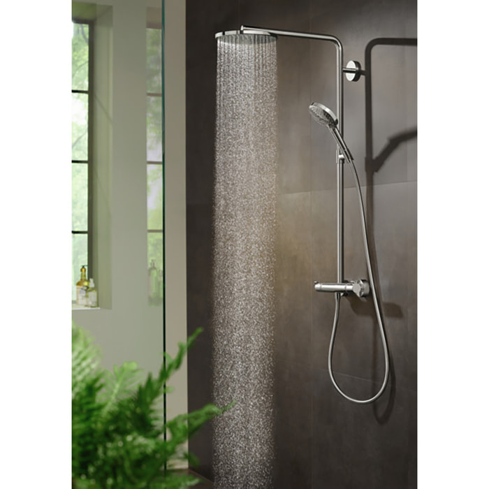 Colonne de douche 240 PowderRain avec mitigeur thermostatique chromé Raindance Select S