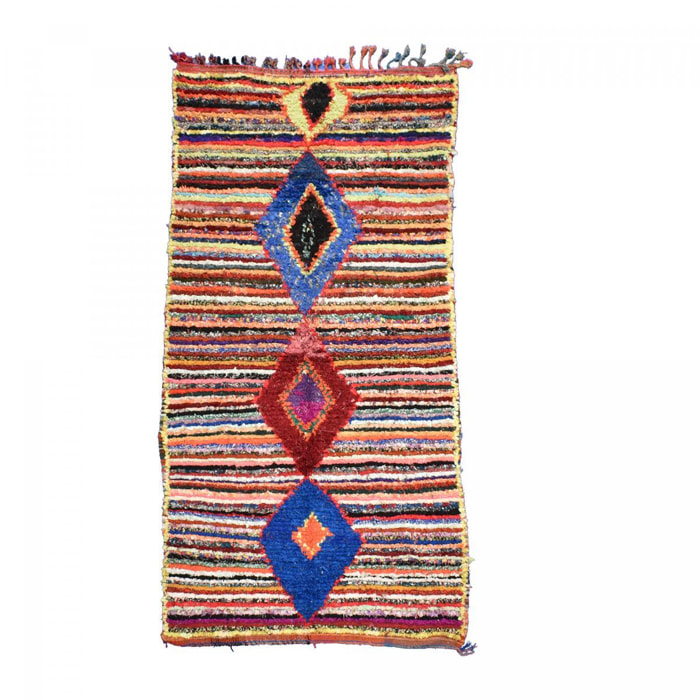 Authentique tapis Berbère Becharouite, entièrement noué main au Maroc