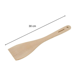 Lot de 3 ustensiles de cuisine en bois dont 2 spatules et une cuillère Fackelmann Nature
