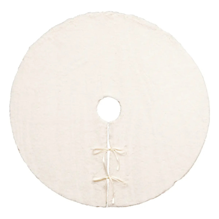 TAPIS SAPIN FOURRURE CREME