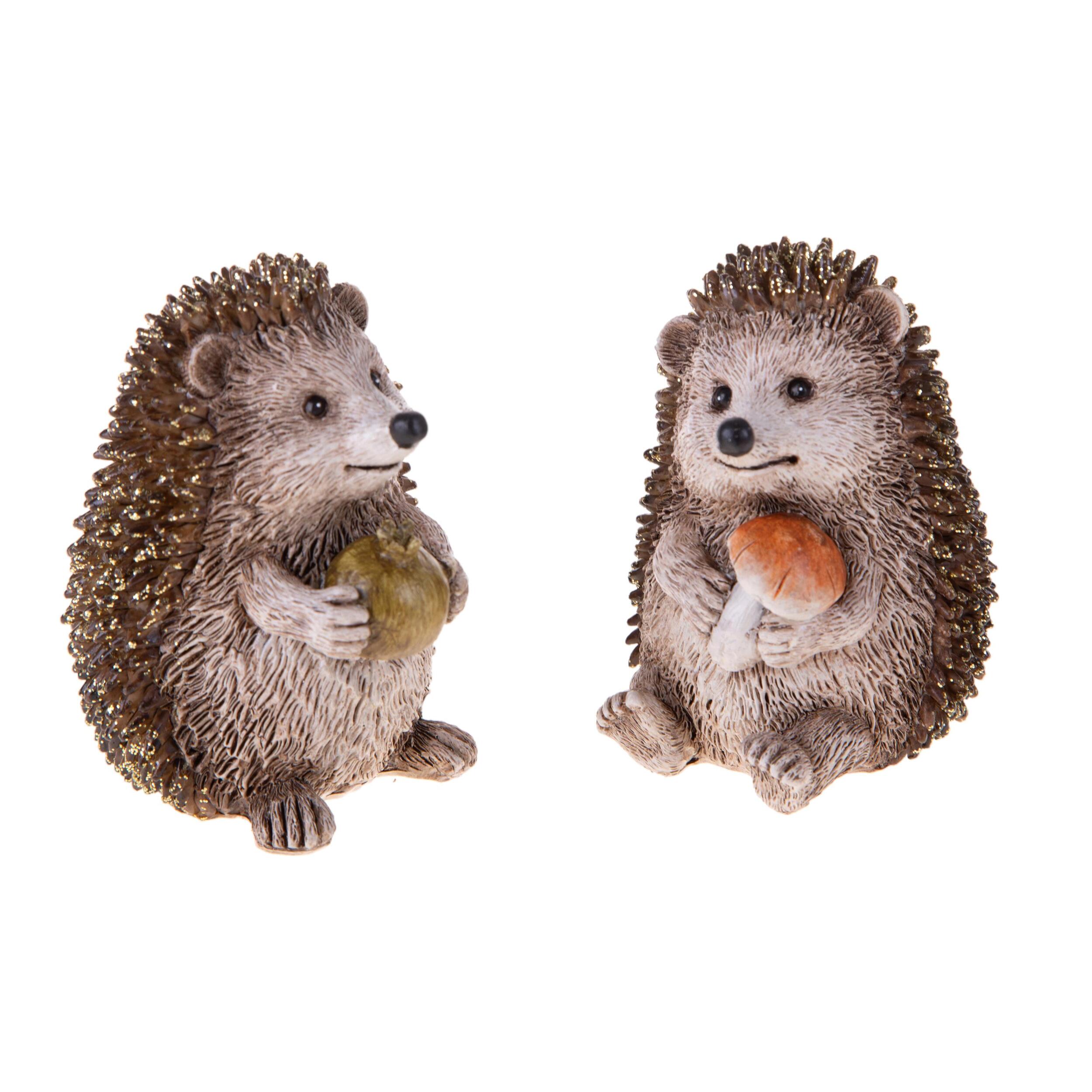 Ricci con Frutto E Funghetto - Pezzi 2 - 8,5xH10x7,5cm - Bianchi Dino SpA