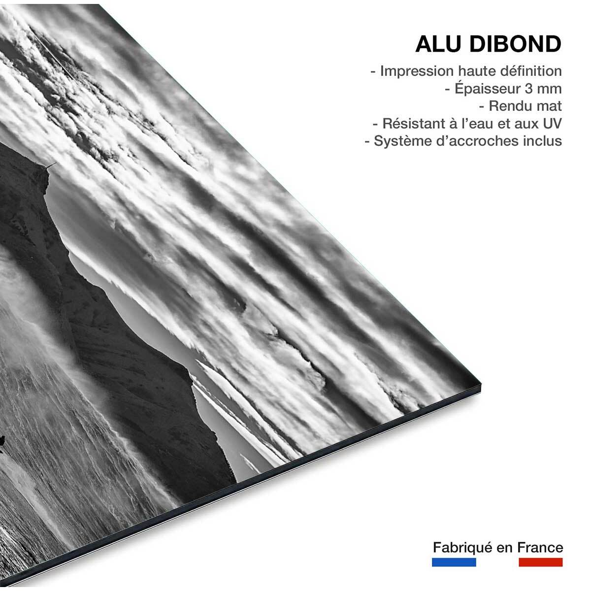 Tableau noir et blanc deco surf belharra Tableau alu Dibond