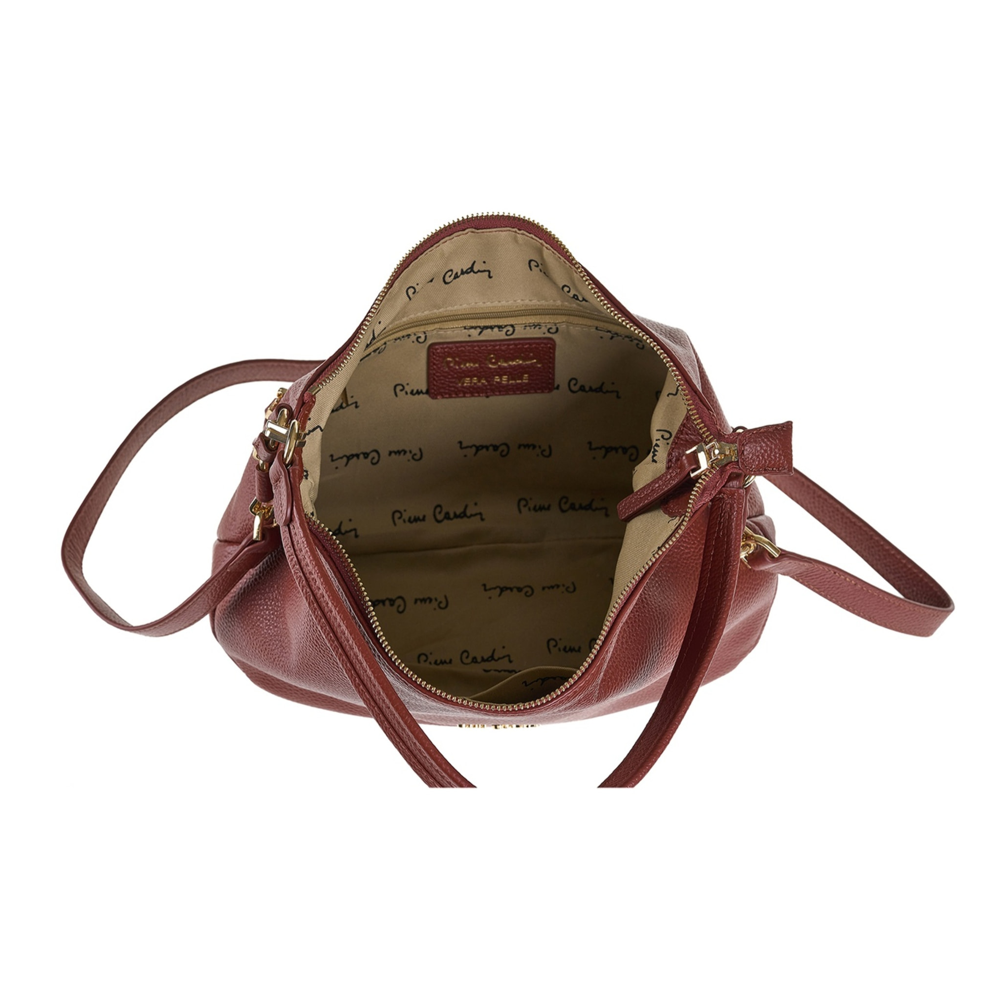 Borsa a spalla da donna Made in Italy - Modello Edera Plus - 100% pelle - 32.5 x 19.0 x 10.0 cm