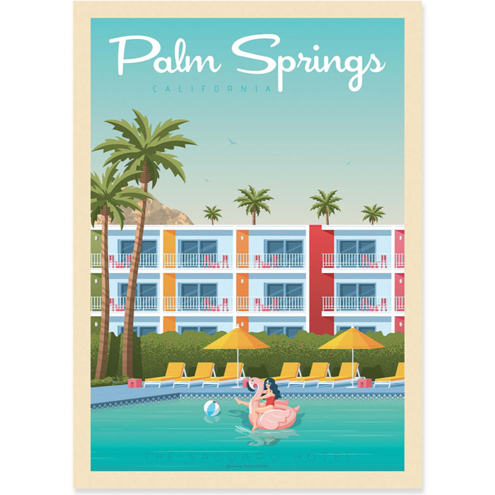 Affiche - Palm Springs Version 2 - Olahoop Travel Posters