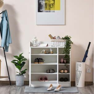 Armoire / etagere / meuble a chaussures très pratique en panneaux de particules blanc